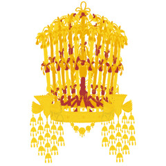 digital pencil doodle traditional minangkabau headpiece headwear sunting ikek png