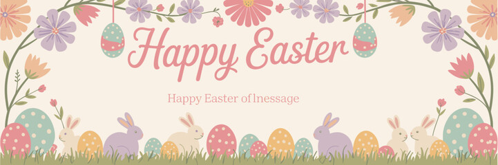 Easter poster, Easter banner, banner, Easter clipart, happy Easter, Easter 2025, 2025, Easter celebration, easter sublimation, easter card, easter, bunny, rabbit, egg, card, spring, cartoon, holiday, 