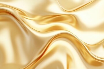 Fototapeta premium Luxurious golden silk texture abstract background digital art shiny elegance close-up visual concept