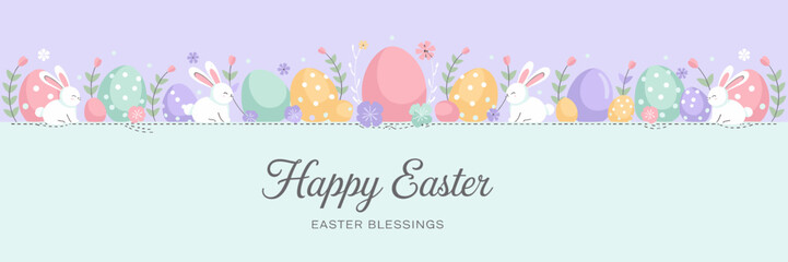 Easter poster, Easter banner, banner, Easter clipart, happy Easter, Easter 2025, 2025, Easter celebration, easter sublimation, easter card, easter, bunny, rabbit, egg, card, spring, cartoon, holiday, 