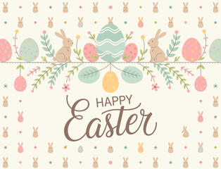 Easter poster, Easter banner, banner, Easter clipart, happy Easter, Easter 2025, 2025, Easter celebration, easter sublimation, easter card, easter, bunny, rabbit, egg, card, spring, cartoon, holiday, 
