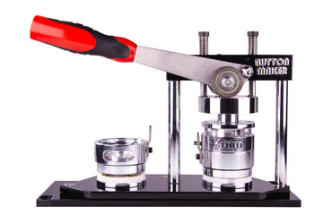 pin press machine, pin button maker isolated on white or transparent background. png file