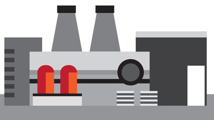 vector art of building, industry concept and design.