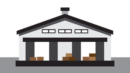 vector art of building design, industry concept and theme.
