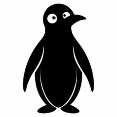 Flat Penguin Silhouette Vector