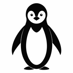 Fototapeta premium Flat Penguin Silhouette Vector