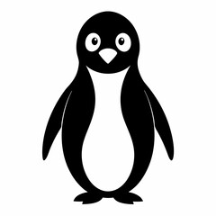 Fototapeta premium Flat Penguin Silhouette Vector