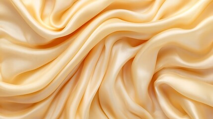 Obraz premium Luxurious, pale gold silk fabric with elegant, flowing folds and soft, smooth texture