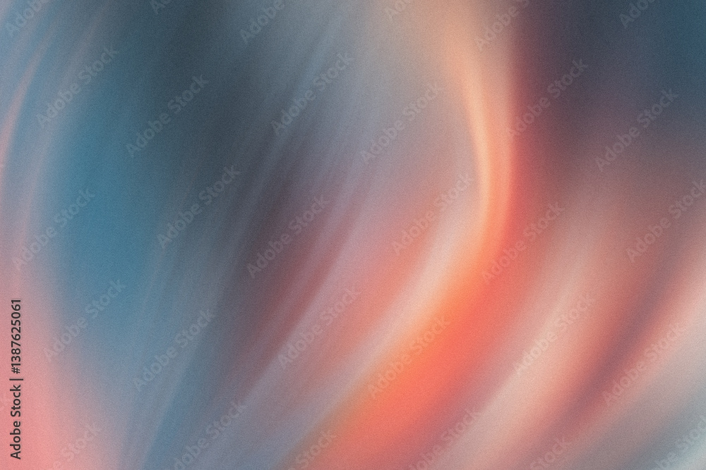 Poster abstract background showing soft blended colors of blue peach and light orange creating a dreamy eff