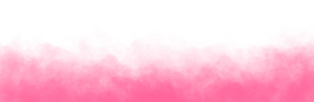 Realistic pink cloud or smoke. Fog or smoke on transparent background. PNG image