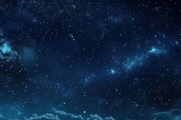 Captivating night sky filled with stars over a serene landscape at twilight