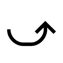 Horizontal Upward Arrow Icon Vector. Upward pointing arrow icon vector design. design element. 