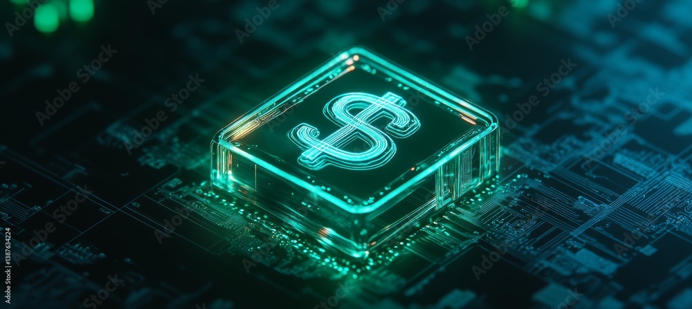 Aufkleber digital coin currency. exchange payment transaction. generative ai technology.