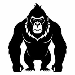 Gorilla black silhouette