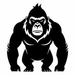 Gorilla black silhouette