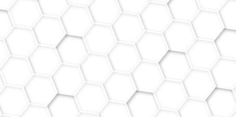 Abstract multicolor hexagon geometric honeycomb texture. Luxury white pattern. White paper texture and futuristic abstract. Hexagon design concept with geometric background.