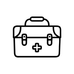 Obraz premium Icon of a doctorchest / first aid kit