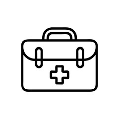 Obraz premium Icon of a doctorchest / first aid kit