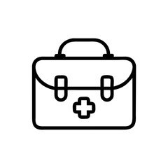 Obraz premium Icon of a doctorchest / first aid kit