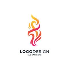 two phoenixes in flames for business, sports and brand identity logos