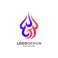 colorful phoenix and fire for business logo and brand identity