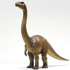 Obraz premium Brachiosaurus dinosaur on white background, standing tall and majestic