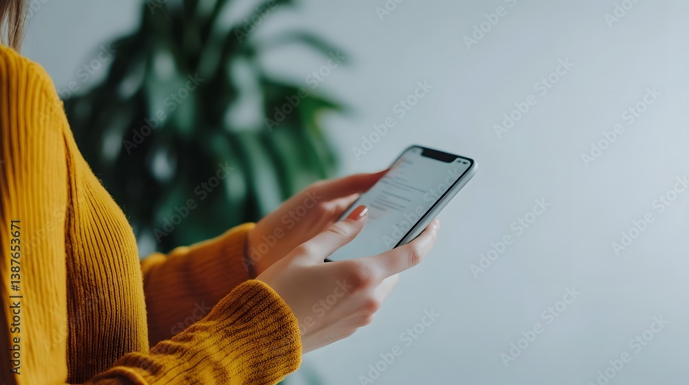 Poster hand interacting with digital feedback system showcasing innovative mobile ui design