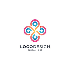 fan with water and fire for water ventilation, plumbing, plumbing and hvac repair service logos