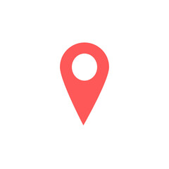 Flat Style Location Pin Icon