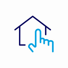 Digital home touch interface icon vector sign