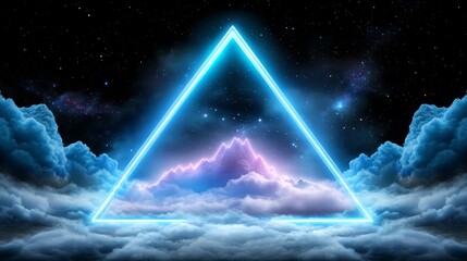 A vibrant nightclub event flyer with neon colors and dynamic typography, advertising a party