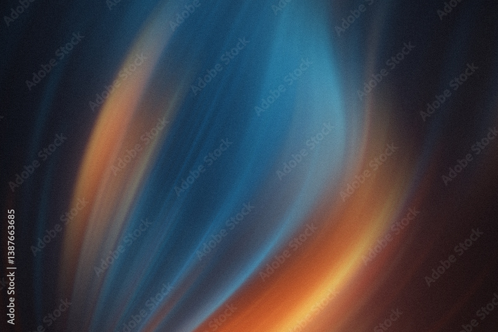 Poster abstract blue and orange light streaks creating a dynamic and vibrant visual effect in a blurred sty