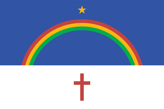 Vector image of the flag of Pernambuco state, Brazil.
