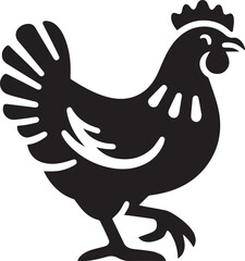 chicken silhouette design illustration.
