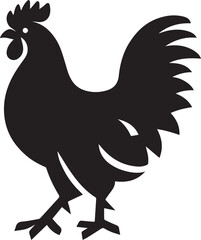 chicken silhouette design illustration.