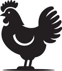 chicken silhouette design vector.