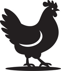 chicken silhouette design vector.