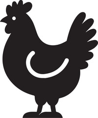 chicken silhouette design vector.