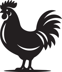 chicken silhouette design vector.