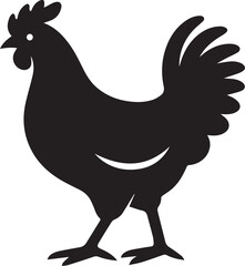chicken silhouette design vector.