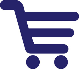 Shopping cart trolley icon in flat isolated on transparent background