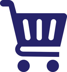Shopping cart trolley icon in flat isolated on transparent background