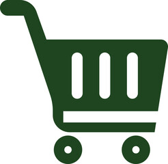 Shopping cart trolley icon in flat isolated on transparent background