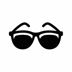 Fototapeta premium Black Sunglasses Vector Illustration Simple Style Design Fashion Eyewear Symbol Graphic