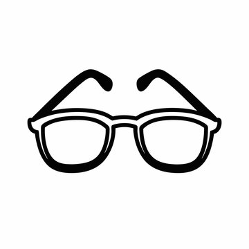 recommend clip art: Black Outline Eye Glasses Vector Illustration On White Background Design