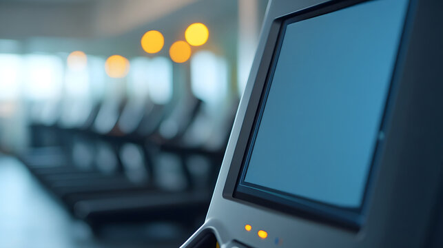 Close-up View of Digital Fitness Dashboard with Interactive Data Metrics