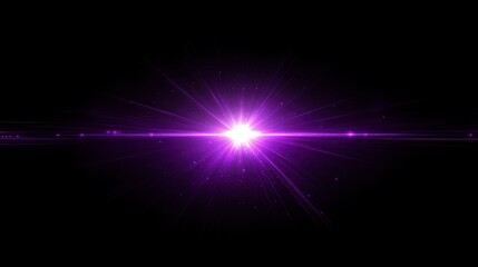 Obraz premium Purple lens flare on black background.