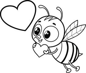 bee and heart