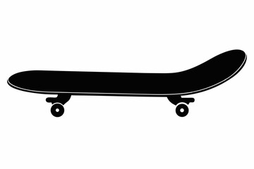 a skateboard design silhouette vector illustration © mstsokera