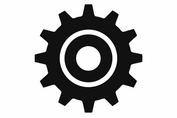gear cogwheel design silhouette vector illustration